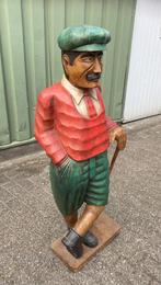 Houten Beeld Golfer - 130cm, Antiek en Kunst, Ophalen