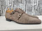 Magnanni grijs suede double monk schoenen voor mannen 41,5, Kleding | Heren, Schoenen, Overige kleuren, Verzenden, Magnanni, Gespschoenen