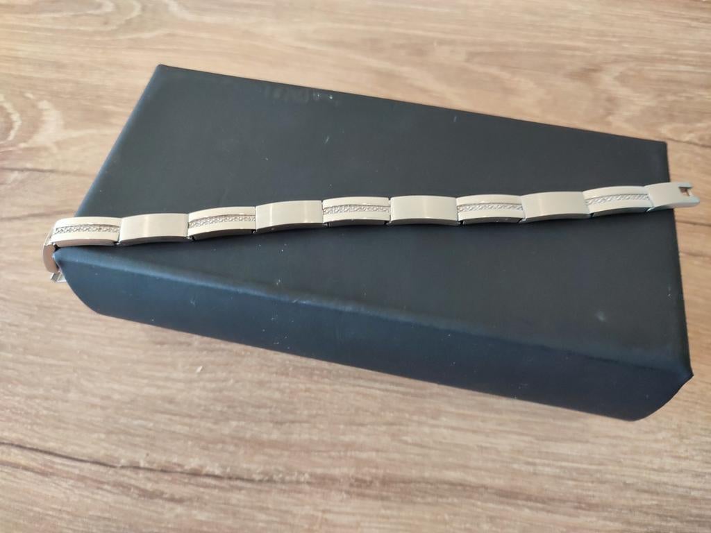Armband man, Ophalen, Nieuw, Zilver, Leer