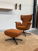 Nieuwstaat Label Van den Berg First Class Fauteuil met Poef, Huis en Inrichting, Fauteuils, Nieuw, 75 tot 100 cm, Ophalen of Verzenden