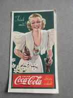 Vintage Coca-Cola Reclamekaart, Ophalen of Verzenden, Gebruikt, Reclamebord