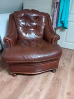 Lederen fauteuil - Klassiek en comfortabel!, Huis en Inrichting, Fauteuils, Ophalen of Verzenden
