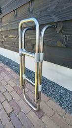 Zwemtrap zijmontage, uitklapbaar (73/123cm) RVS, Watersport en Boten, Ophalen of Verzenden, Zo goed als nieuw, Zeilboot of Motorboot