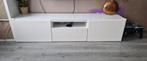 IKEA TV KAST WIT met top-glas, Ophalen, Minder dan 100 cm, 25 tot 50 cm, Glas