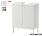 NYSJÖN Wastafelkast met 2 deuren, wit, 50x65 cm, Huis en Inrichting, Verzenden, 50 tot 100 cm, Zo goed als nieuw, Minder dan 100 cm