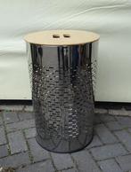 RVS wasmand  met houten deksel, Ophalen, Zo goed als nieuw, Overige typen