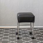 4x Montis Samba barkruk zwart leder - laag model met wiel, Niet ingevuld, Niet ingevuld, Leer, Ophalen of Verzenden