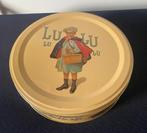 Rond blik van Lu scholiertje. Doorsn. 19 cm., Verzamelen, Blikken, Ophalen of Verzenden, Zo goed als nieuw, Koek(jes), Overige merken