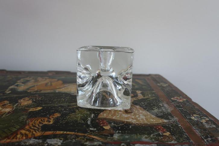 Glasfabriek Leerdam - Floris Meydam - Kaarsenhouder - Glas -, Antiek en Kunst, Antiek | Glas en Kristal, Ophalen of Verzenden