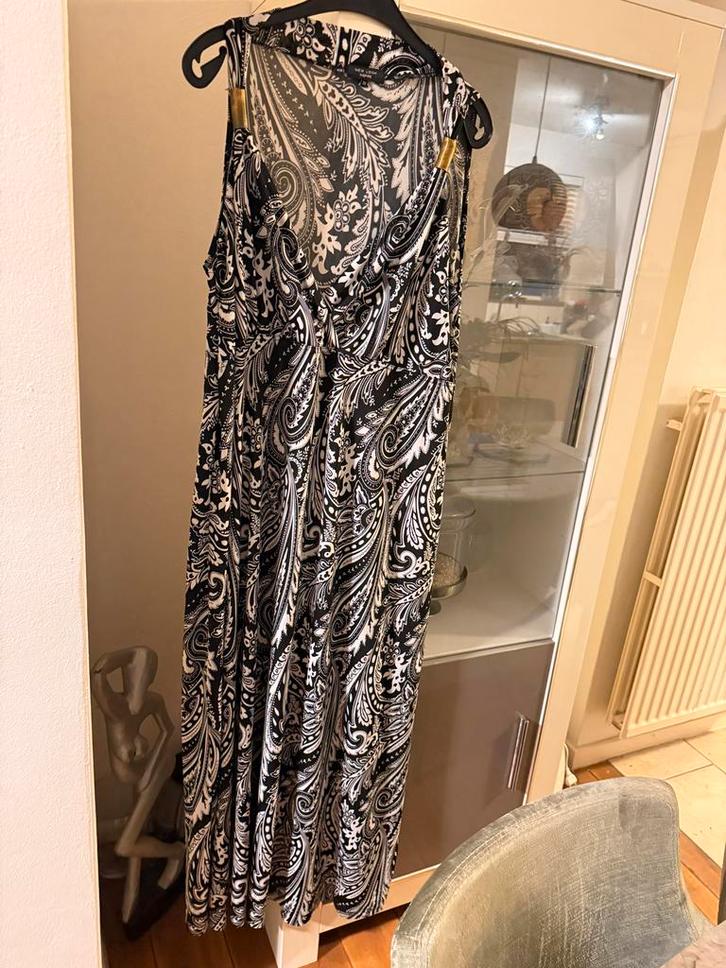 Mooie Zomerjurk Maat 54 dolce stof zwart wit, Kleding | Dames, Grote Maten, Zo goed als nieuw, Jurk, Zwart, Ophalen of Verzenden