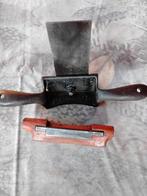 Oude schraapstaal Atkins No 5 & houten spook schaaf, Ophalen of Verzenden