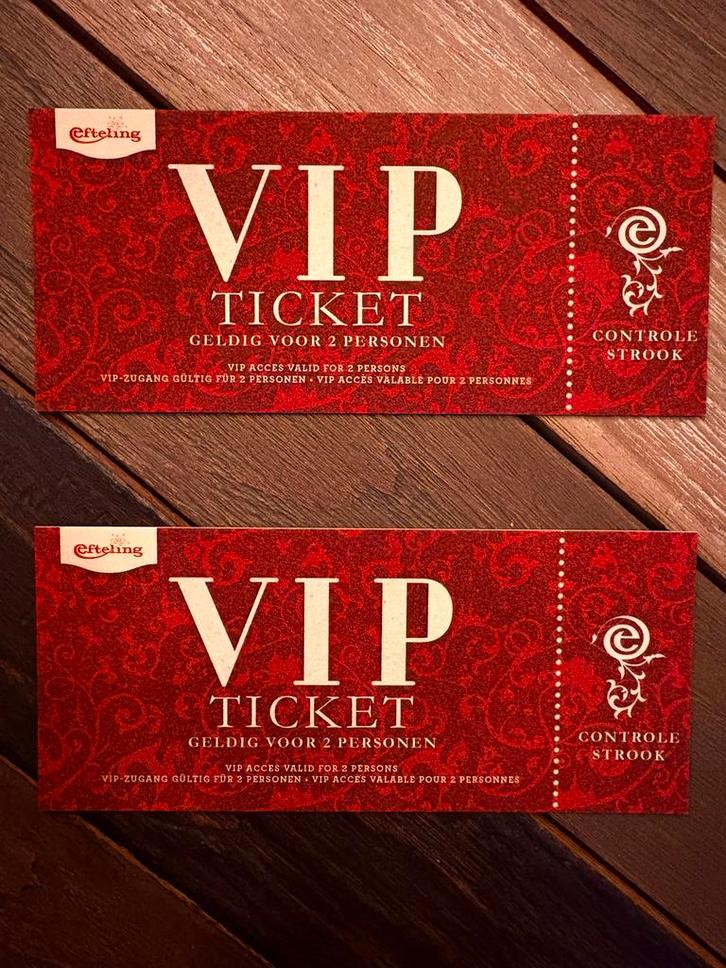 VIP Efteling tickets 2x, uniek item voor de Efteling fan!, Verzamelen, Efteling, Nieuw, Overige typen, Ophalen of Verzenden
