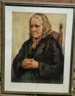 Cl.Menheer Portret van een oma, 1940 olieverf op karton, Ophalen of Verzenden