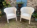 2 mooie oude witte Lloyd loom stoelen, Antiek en Kunst, Ophalen