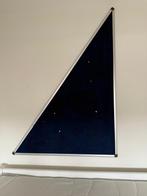 Te koop: prikbord blauw, als zeil boven bed, Ophalen of Verzenden, Zo goed als nieuw, Lamp