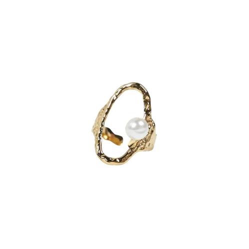 Ring Parel Stainless Steel Goudkleurig, Sieraden, Tassen en Uiterlijk, Ringen, Nieuw, Dame, Goud, IJzer of Staal, Ophalen of Verzenden