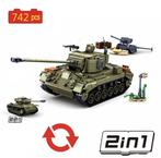 🎁 WW2 Bouwstenen - I15 - Amerikaanse M26 Tank 2 in 1 🎁, Ophalen of Verzenden, Nieuw