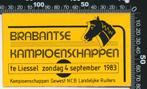 Sticker: Brabantse Kampioenschappen 1983 - Gewest NCB, Verzamelen, Ophalen of Verzenden, Zo goed als nieuw, Sport