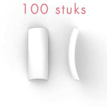 100 stuks, FRENCH nagel tips met kort opzetstuk in een box beschikbaar voor biedingen