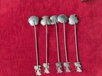 Djokja zilveren ijs- of longdrink lepels, Antiek en Kunst, Ophalen of Verzenden