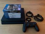 Slim PlayStation 4 (1TB) met 7 spellen en 1 controller, Met games, Ophalen of Verzenden, Zo goed als nieuw, 1 TB