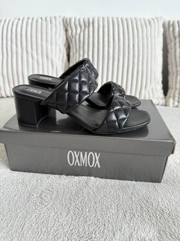 Oxmox muiltjes met hak, zwart. Maat 41. Valt als 39/40, Kleding | Dames, Schoenen, Nieuw, Sandalen of Muiltjes, Zwart, Verzenden