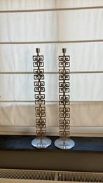 4x design chrome grote kandelaars 2 voor €30 decoratief, Ophalen, Zo goed als nieuw