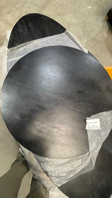 Tafelblad rond - Zwart - ø120 cm - Mangohout beschikbaar voor biedingen