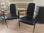 Luxe design leren eetkamer stoelen, Huis en Inrichting, Stoelen, Ophalen, Twee, Zwart, Luxe