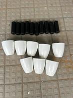 Set van bedpoten/ bankpoten - Wit/Zwart, Huis en Inrichting, Ophalen, Tafelpoot, Kunststof, Rond