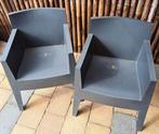 2 designstoelen Driade Toy by Philippe Starck, antraciet, Tuin en Terras, Tuinstoelen, Ophalen, Gebruikt, Kunststof, Stapelbaar