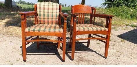 2 Schuitema Jugendstil Eetkamer Armstoelen, Antiek en Kunst, Antiek | Meubels | Stoelen en Banken, Ophalen