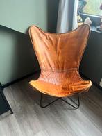 Stoeren leren stoel, Huis en Inrichting, Fauteuils, Ophalen, Gebruikt, 75 tot 100 cm, 50 tot 75 cm