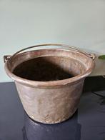 Koperen ketel / haardhout bak / bloempot koper, Huis en Inrichting, Woonaccessoires | Schalen en Manden, Overige materialen, Gebruikt
