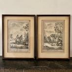 Twee antieke gravures, Antiek en Kunst, Kunst | Etsen en Gravures, Ophalen of Verzenden