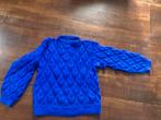 warme trui handgebreid (machine) wolmix paars blauw 40/42, Ophalen of Verzenden, Zo goed als nieuw, Maat 42/44 (L), Blauw