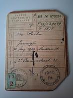 Rotterdam distributie stamkaart bonkaart document wo2, Verzamelen, Militaria | Tweede Wereldoorlog, Ophalen of Verzenden, Landmacht