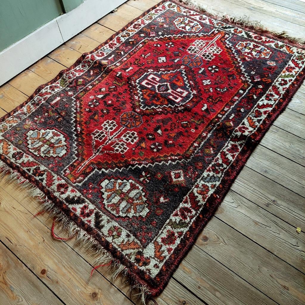 Lucky Vintage wollen perzisch antiek vloerkleed, 130x89 cm, Gebruikt, 100 tot 150 cm, Onbekend, Onbekend