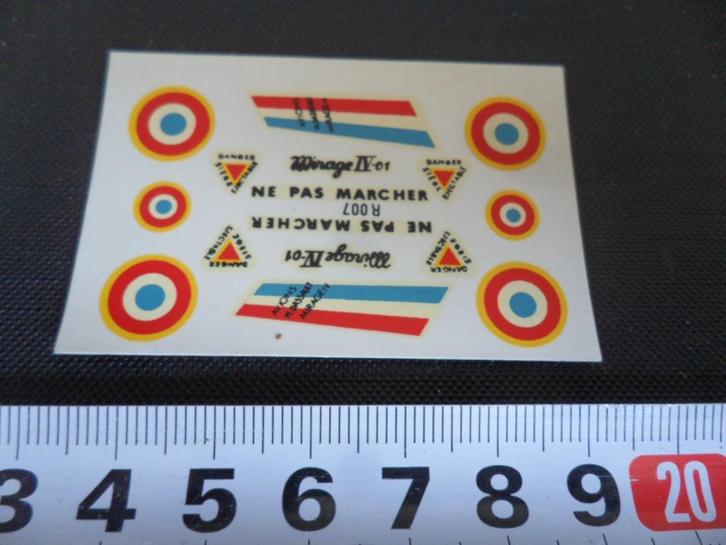 sticker decal MIRAGE no 1  luchtvaart modelbouw, Verzamelen, Stickers, Zo goed als nieuw, Bedrijf of Vereniging, Ophalen