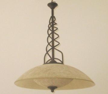 Hanglamp met glas en metaal beschikbaar voor biedingen