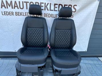 Bestuurderstoel +bijrijderstoel met zwart leder voor caddy  beschikbaar voor biedingen