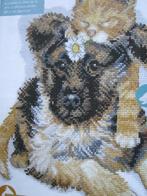 Borduurpatroon  Hond en Poes vriendjes  nr 5719, Verzenden, Nieuw, Handborduren, Patroon