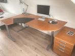 Ikea Galant bureau met afgerond verlengstuk en ladenblok, Ophalen, Zo goed als nieuw, Bureau