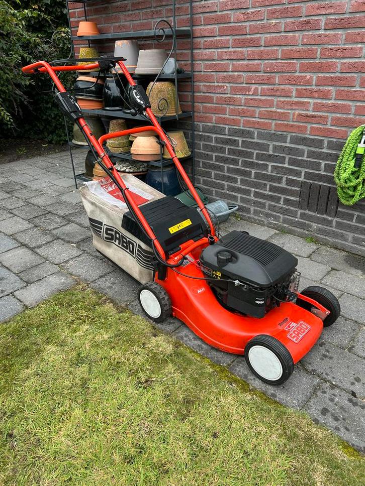 Sabo 43-4 EA benzine Grasmaaier met Elektrische Start, Tuin en Terras, Grasmaaiers, Gebruikt, Benzine-grasmaaier, 40 t/m 49 cm