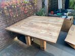 Vierkante eetkamertafel, Huis en Inrichting, Tafels | Eettafels, Ophalen, Vierkant, 50 tot 100 cm, Zo goed als nieuw