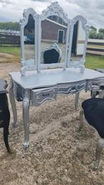 Kaptafel met spiegel en stoel, Huis en Inrichting, Tafels | Kaptafels, Ophalen, Gebruikt, Barok, 100 tot 150 cm