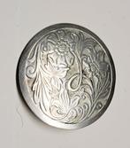 art nouveau ALPACA BROCHE, Overige materialen, 4 tot 7 cm, Gebruikt, Ophalen of Verzenden