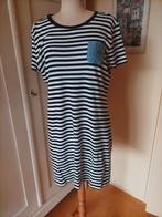Gestreepte zwart wit jurk XL Tommy Hilfiger long shirt dress, Verzenden, Zwart, Maat 42/44 (L), Zo goed als nieuw