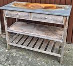 Leuk karakteristiek plantentafel voor terras of overkapping, Tuin en Terras, Ophalen, Gebruikt, Rechthoekig, Hout