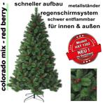 Exclusieve Umbrella Kerstboom Met Rode Bessen 240cm 1750 Tip, Diversen, Kerst, Nieuw, Ophalen of Verzenden